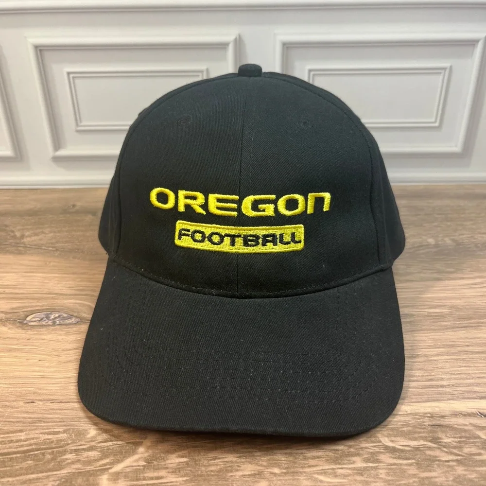 Vintage Y2K Pacific Headwear Oregon Football Cap Adjustable Black Yellow 101C